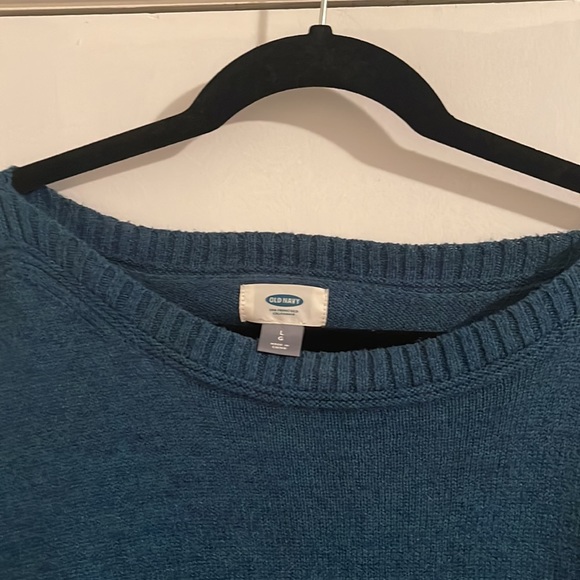 Tunic sweater in dark peacock blue - Picture 2 of 5